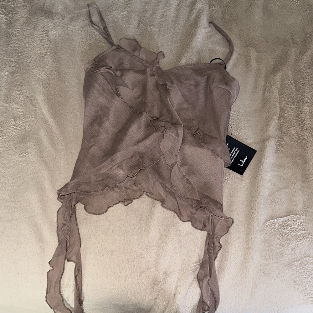 Lulus Ruffled Cami Top - Size XS BRAND NEW W TAGS